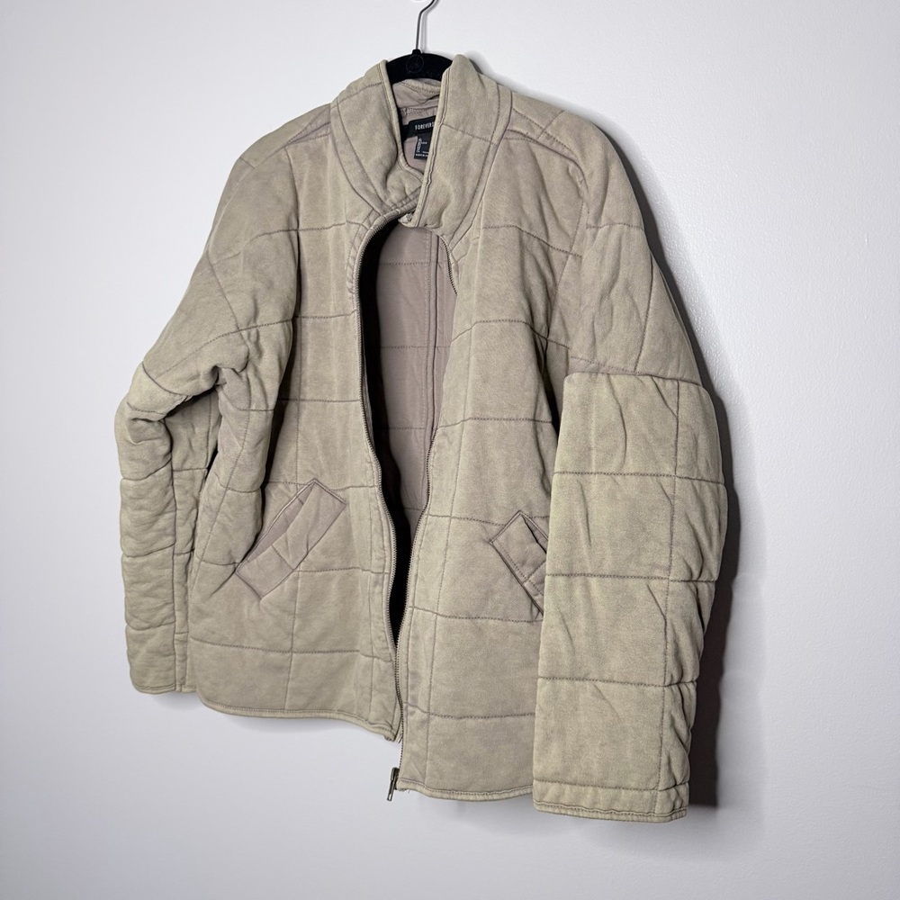 Forever 21 Quilted Light Tan Jacket